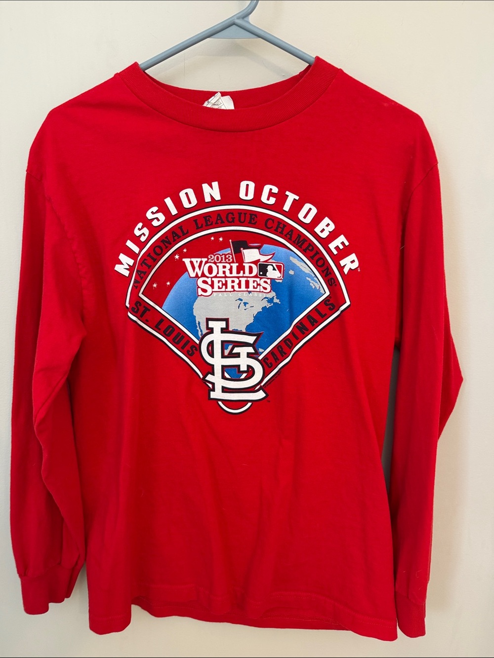 Alstyle Red St. Louis Cardinals 'Mission October' Long Sleeve Tee